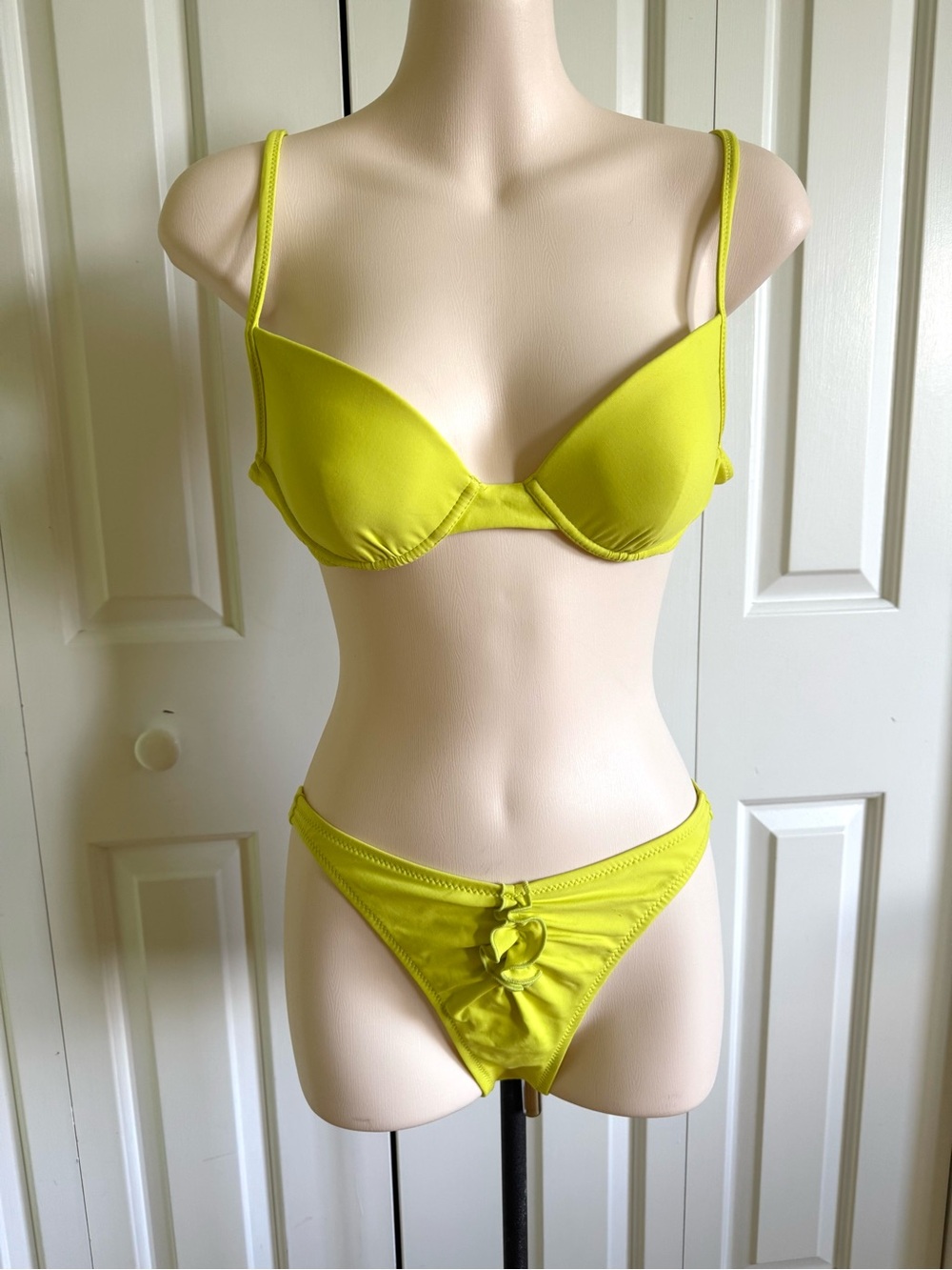 OCCHI VERDI Antibes By La Perla Acid Green Bikini Swimsuit S EUC
